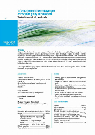 Terracottem 5 kg nawóz z hydrożelem poprawiający właściwości gleby